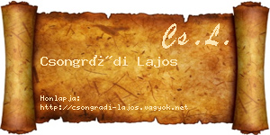 Csongrádi Lajos névjegykártya