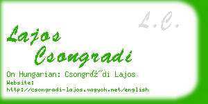 lajos csongradi business card